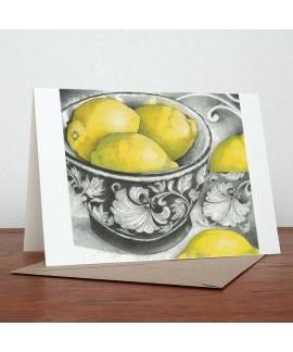 Lemon Bowl Greeting Card