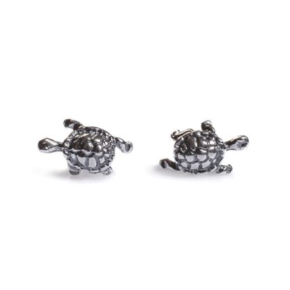 Silver Tortoise Stud Earrings