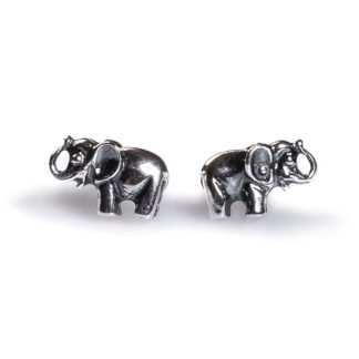 Silver Little Elephant Stud Earrings