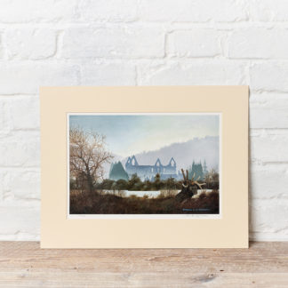House across the lake painting by Patrick Oxenham