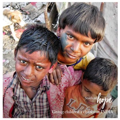 Mandala Gold and Silver Stud Earrings, Studs of Hope India charity