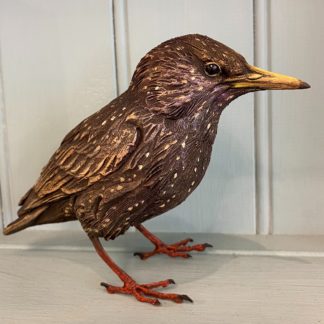 Starling Ceramic Sculpture by Karen Fawcett