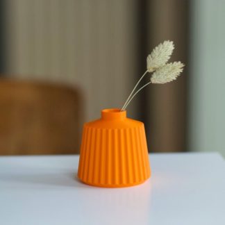 Mini Tangerine Vase designed and printed by Keeley Traae. Hello Beautiful Range.